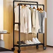 Arara com Rodinhas Metal Cabideiro Duplo Sapateira Organizador ABS Premium Extra Forte