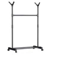 Arara de Aço Inox Para Roupas de 2 andares com Sapateira