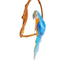 Arara de Madeira no Galho Artesanal Decoração