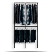 Arara de parede - 1,30m Smart black Arara de parede - 1,30m Smart black
