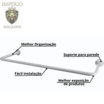 Arara de Parede Bipartida 1m - Organização e Estil Arara de Parede Bipartida 1m - Organização e Estil