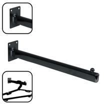Arara De Parede Cabideiro Com Esfera Reta 40cm Preto Arara De Parede Cabideiro Com Esfera Reta 40cm Preto