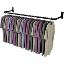 Arara De Parede Cabideiro PRETA 60 CM. Kit 3 Peças