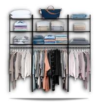 Arara de parede plus - 2,20 Smart Black Arara de parede plus - 2,20 Smart Black