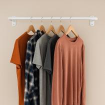 Arara De Parede Reta Branca 1,00 Mt Para Cabides De Roupas Arara De Parede Reta Branca 1,00 Mt Para Cabides De Roupas