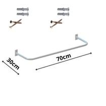 Arara de Parede reta completa 70cm (branca)