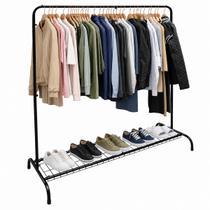 Arara De Roupas Cabideiro De Chão Com Sapateira Aço Reforçada Desmontável Para Casa Quarto Closet Lojas Boutique Arara De Roupas Cabideiro De Chão Com Sapateira Aço Reforçada Desmontável Para Casa Quarto Closet Lojas Boutique