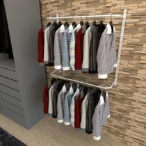 Arara de roupas closet quarto com 4 peças cremalheira 100x100 cm cor branco modelo clst1p28 Arara de roupas closet quarto com 4 peças cremalheira 100x100 cm cor branco modelo clst1p28