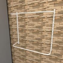Arara de roupas closet quarto com 4 peças regulável 100x100 cm cor branco modelo clst1p16