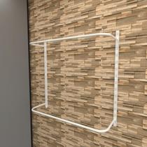 Arara de roupas closet quarto com 4 peças regulável 100x100 cm cor branco modelo clst1p28