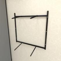 Arara de roupas closet quarto com 8 peças regulável 100x100 cm cor preto modelo clst1p18
