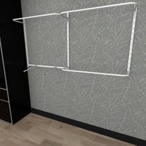 Arara de roupas closet quarto com 9 peças regulável 200x100 cm cor branco modelo clst1b248 Arara de roupas closet quarto com 9 peças regulável 200x100 cm cor branco modelo clst1b248