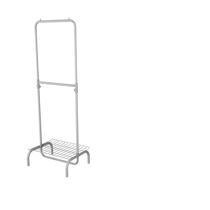 Arara de Roupas Desfile c/ 2 Cabideiros e Sapateira 0,60cm - Branco