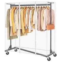 Arara de Roupas Hoctieon Z de Metal com Rodízios e Capa Arara de Roupas Hoctieon Z de Metal com Rodízios e Capa