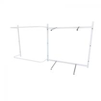 Arara de roupas para loja quarto closet 11 peças regulável 200x100 cm cor branco kit clst1p123 Arara de roupas para loja quarto closet 11 peças regulável 200x100 cm cor branco kit clst1p123