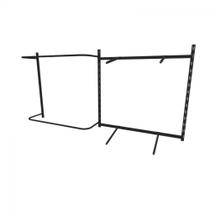 Arara de roupas para loja quarto closet 11 peças regulável 200x100 cm cor preto kit clst1p123 Arara de roupas para loja quarto closet 11 peças regulável 200x100 cm cor preto kit clst1p123