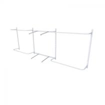 Arara de roupas para loja quarto closet 14 peças regulável 300x100 cm cor branco kit clst1b352