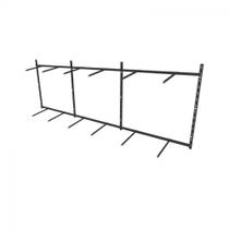 Arara de roupas para loja quarto closet 22 peças regulável 300x100 cm cor preto kit clst1b397 Arara de roupas para loja quarto closet 22 peças regulável 300x100 cm cor preto kit clst1b397