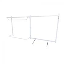 Arara de roupas para loja quarto closet 9 peças regulável 200x100 cm cor branco kit clst1b189