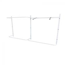 Arara de roupas para loja quarto closet 9 peças regulável 200x100 cm cor branco kit clst1p131