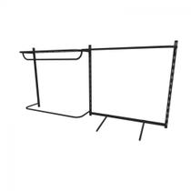 Arara de roupas para loja quarto closet 9 peças regulável 200x100 cm cor preto kit clst1b189