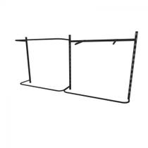 Arara de roupas para loja quarto closet 9 peças regulável 200x100 cm cor preto kit clst1p131 Arara de roupas para loja quarto closet 9 peças regulável 200x100 cm cor preto kit clst1p131