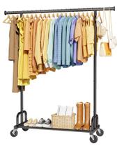Arara de Roupas Sakugi Grande de Metal com Rodízios Traváveis Arara de Roupas Sakugi Grande de Metal com Rodízios Traváveis