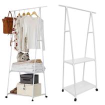 Arara de Roupas Sapateira Cabideiro Closet Guarda Roupa Movel Prateleira Rodas Aberto Organizador Atelie Quarto Kitnet Arara de Roupas Sapateira Cabideiro Closet Guarda Roupa Movel Prateleira Rodas Aberto Organizador Atelie Quarto Kitnet
