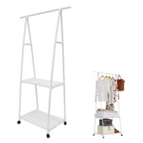 Arara de Roupas Sapateira Cabideiro Closet Prateleira Guarda Roupa Movel Rodas Aberto Organizador Atelie Quarto Kitnet Arara de Roupas Sapateira Cabideiro Closet Prateleira Guarda Roupa Movel Rodas Aberto Organizador Atelie Quarto Kitnet