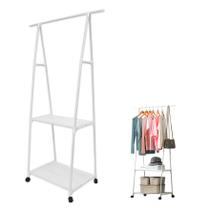 Arara de Roupas Sapateira Cabideiro Closet Prateleira Guarda Roupa Movel Rodas Aberto Organizador Quarto Atelie Kitnet Arara de Roupas Sapateira Cabideiro Closet Prateleira Guarda Roupa Movel Rodas Aberto Organizador Quarto Atelie Kitnet