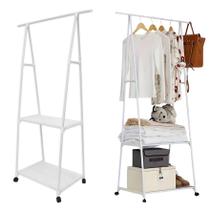 Arara de Roupas Sapateira Cabideiro Closet Prateleira Guarda Roupa Movel Rodas Aberto Organizador Quarto Kitnet Atelie Arara de Roupas Sapateira Cabideiro Closet Prateleira Guarda Roupa Movel Rodas Aberto Organizador Quarto Kitnet Atelie