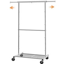 Arara de Roupas Simples Trending Extensível Cromada 78x38x165cm