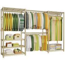 Arara de Roupas Ulif E1 de Metal Dourado com 6 Níveis Ajustáveis Arara de Roupas Ulif E1 de Metal Dourado com 6 Níveis Ajustáveis