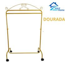 Arara Desfile Vintage Com Rodinhas 1,00m Para equipar sua loja ou seu closet Arara Desfile Vintage Com Rodinhas 1,00m Para equipar sua loja ou seu closet