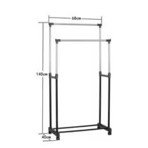 Arara Dupla de Roupa Closet 15KG em Aço