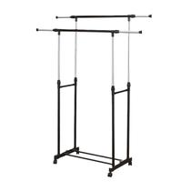 Arara Dupla Ferro, Aco Inox E Plastico Pp 140 Cm X 42 Cm X 160 Cm Arara Dupla Ferro, Aco Inox E Plastico Pp 140 Cm X 42 Cm X 160 Cm