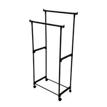 Arara Dupla Para Roupas Até 5kg 130x65x34 cm Organizador De Roupas Para Quarto Prática e Funcional