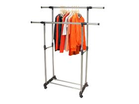 Arara Dupla Regulavel Cabideiro Sapateira Aço Inox IKAZA