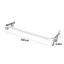 Arara Fixa De Parede Tubo Oblongo Vintage 120 cm Arara Fixa De Parede Tubo Oblongo Vintage 120 cm