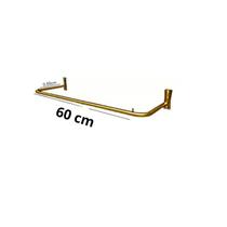 Arara Fixa de Parede Tubo Redondo 60 CM Dourado