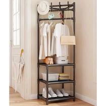 Arara multiuso de canto com haste para cabides, ganchos e prateleiras 43x43x170