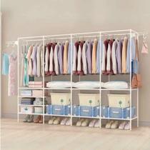 Arara Para Roupas Closet Cabideiro e Sapateira Organizadora Multiuso 4 Partes