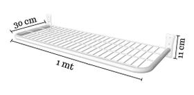 Arara Prateleira s/ Pingente de Parede 0,30 x 1,00m Branca