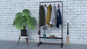 Arara Roupas Aço Sapateira Cabideiro Rodinhas Aço