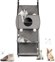 Árbol Colgante para Gatos Wakytu, Escalador Montado en Puerta de 4 Niveles
