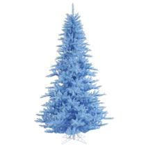 Árbol de Navidad Abeto Vickerman Azul Cielo 2,10 m Sin Luces con Base