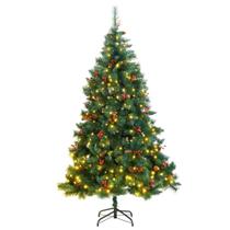 Árbol de Navidad Artificial Plegable vidaXL 180 cm Verde con 300 LEDs