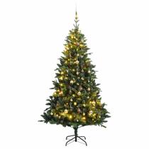 Árbol de Navidad Artificial Verde vidaXL con LEDs de 180 cm con Set Árbol de Navidad Artificial Verde vidaXL con LEDs de 180 cm con Set