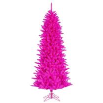 Árbol de Navidad Artificial Vickerman Rosa Fucsia 90 cm Sin Luces