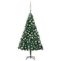 Árbol de Navidad Artificial vidaXL con luces LED y set de bolas 150 cm Árbol de Navidad Artificial vidaXL con luces LED y set de bolas 150 cm